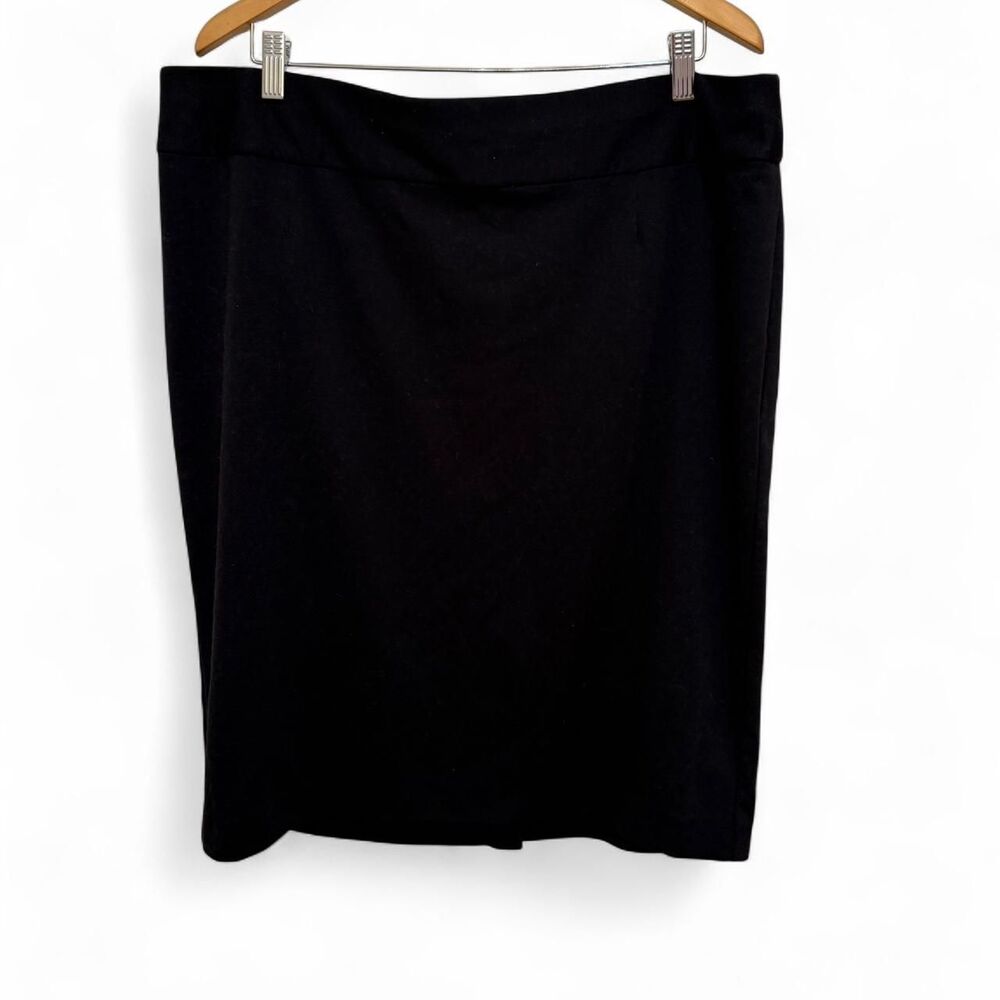 Lane Bryant Women's Black Straight Pencil Stretchy Knee Length Skirt